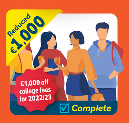 €1,000 off college fees for 2022/23